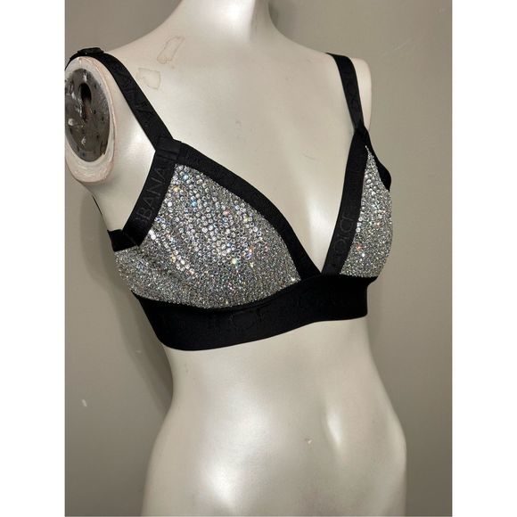 KIM DOLCE&GABBANA Triangle bra with fusible rhinestones - Picture 5 of 11